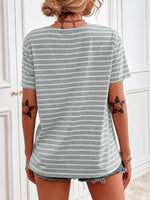Striped Short Sleeve Top