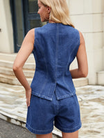 High-Waisted Denim Shorts