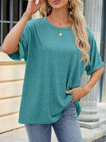Casual Loose Fit Rolled Sleeve T-Shirt