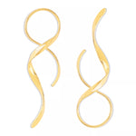 Alloy Spiral Drop Earrings