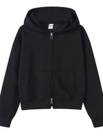 Full Size Casual Zip-Up Long Sleeve Hoodie Plus Size