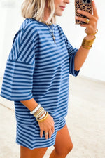 Striped Short Sleeve Top and Shorts Set