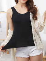 Full Size Scoop Neck Wide Strap Tank Plus Size
