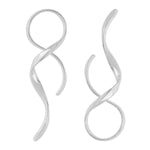 Alloy Spiral Drop Earrings