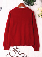 Flower Button Up Long Sleeve Cardigan