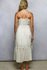 POL Smocked Waistband Floral Midi Cami Dress