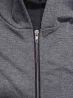 Longline Hooded Zip-Up Cardigan Coat with Flared Hem