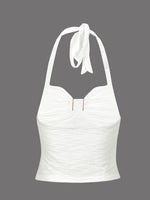 Ruched Halter Neck Cami