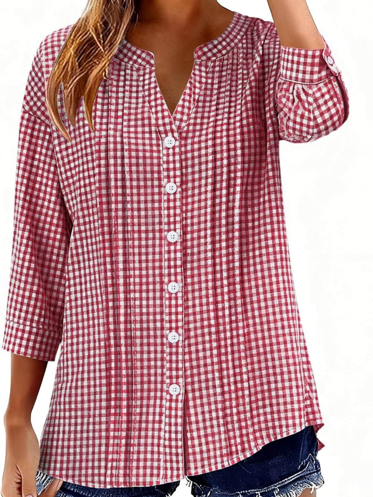 Button-Down Notched Shirt