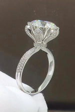5 CaratMoissanite Side Stone Ring