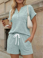 Short Sleeve Top and Shorts Set