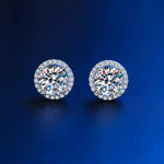 1 Carat Moissanite 925 Sterling Silver Stud Earrings