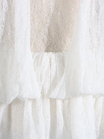Ruffled Hem Lace Mini Dress