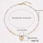 Bead Heart Pendant Necklace