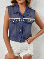 Button Up Denim Vest