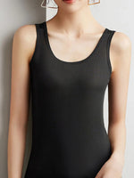 Plus Size Ribbed Scoop Neck Tank Top