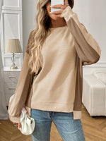 Color Block Long Sleeve Sweatshirt
