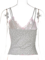Lace Detail Leopard Cami