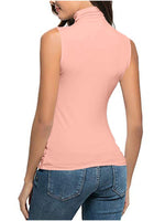 Sleeveless Turtleneck Slim Fit T-Shirt