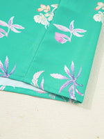 Floral Lantern Sleeve Button Front Shirt