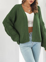 Chunky Knit Open Front Cardigan