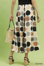 Umgee Dot Print Wide Leg Pants