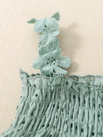 Children's Eyelet Smocked Tank Top and Ruffled Bloomers Set