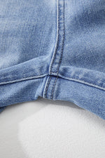 Mineral Wash Raw Hem High Waist Flared Jeans