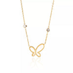18K Gold-Plated Butterfly Necklace