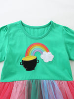 Children's Rainbow Graphic Tulle Dress