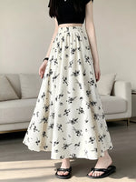 Floral Print A-Line Skirt