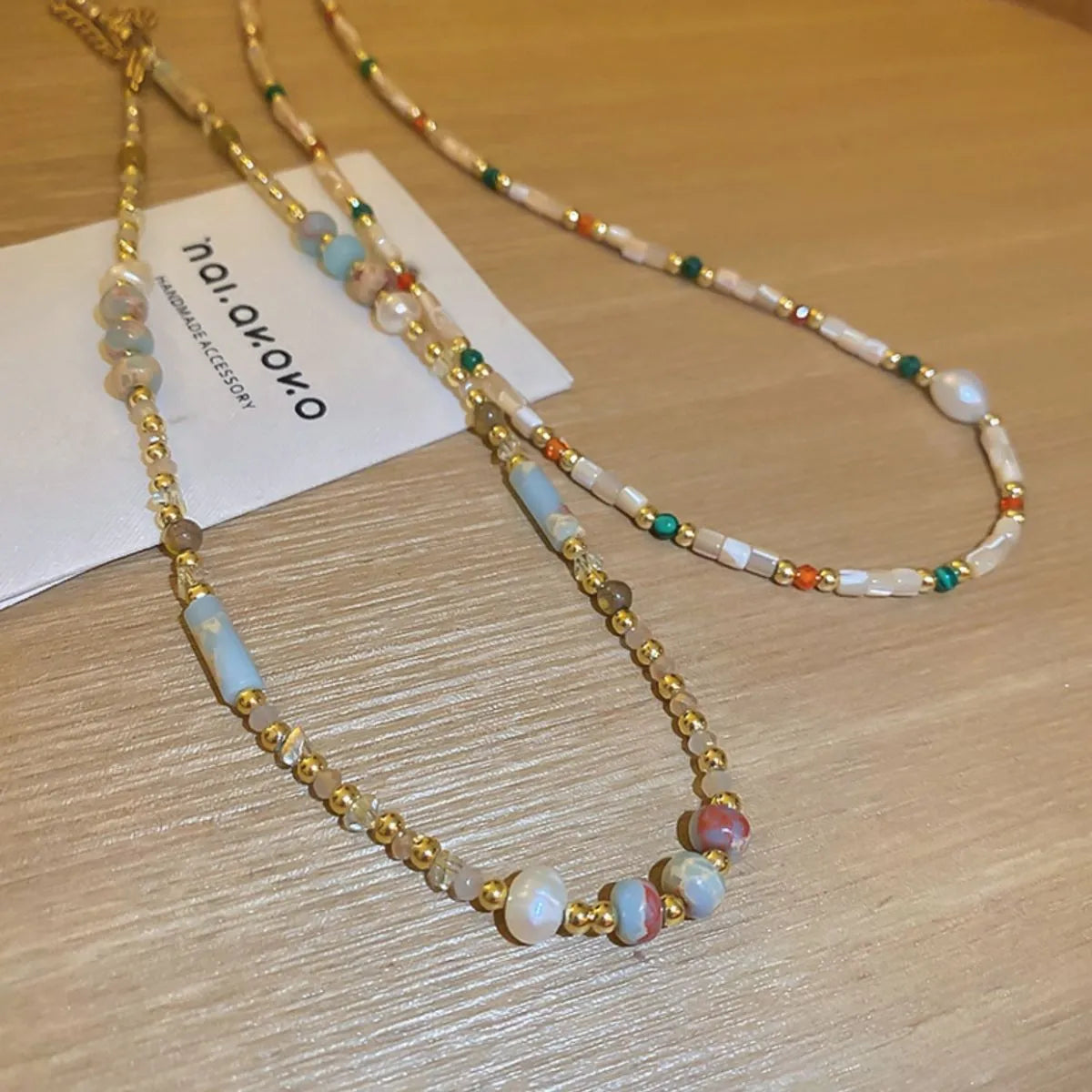 Alloy Pearl Beaded Necklace