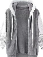 Full Size Fleece Zip-Up Hooded Outerwear Plus Size