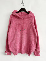 Drawstring Long SleeveHooded Sweater