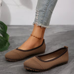 Mesh Round Toe Flat Slip-Ons