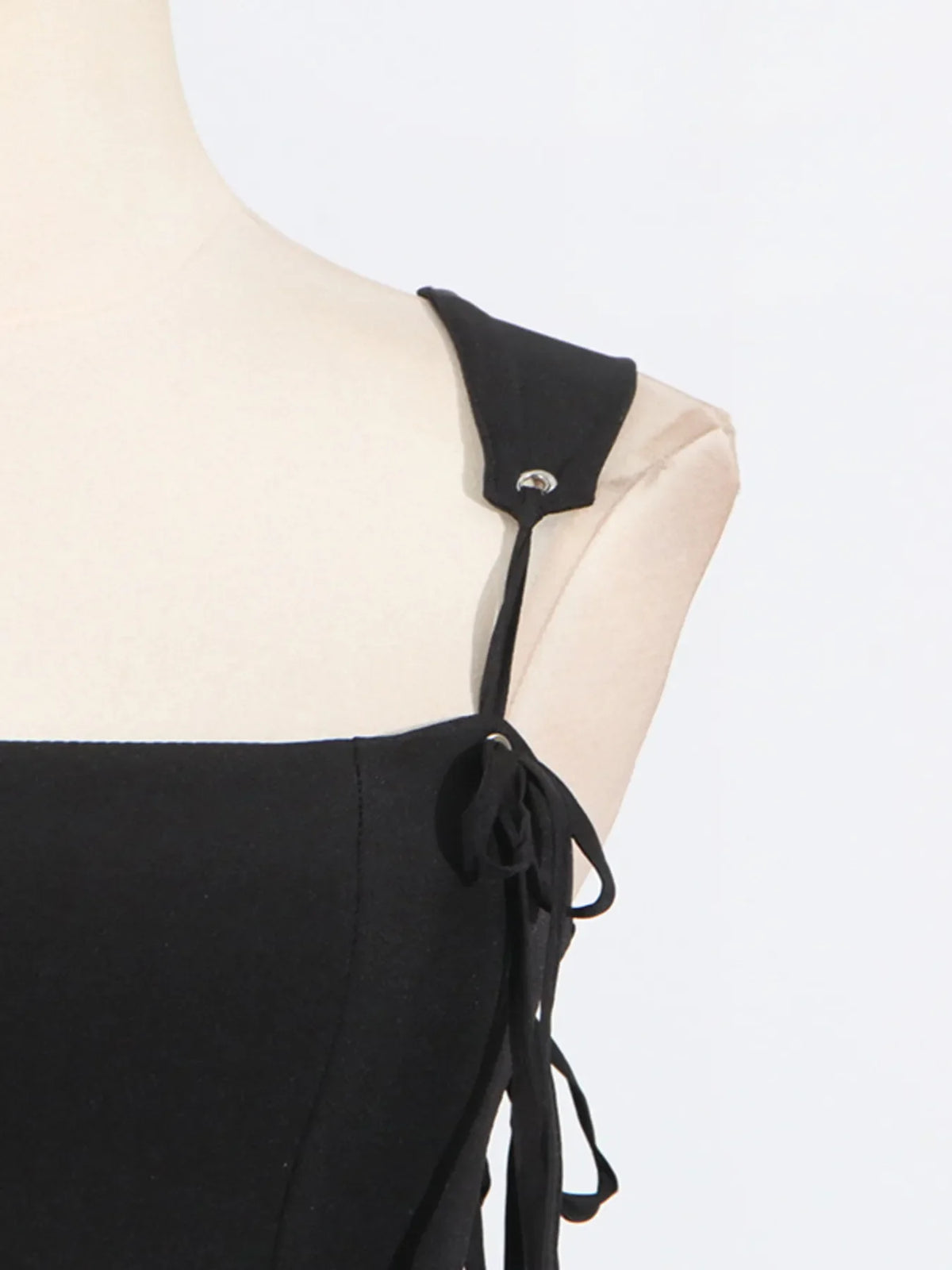 Lace Up Mini Cami Dress