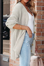 Chunky Knit Button-Down Cardigan