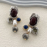 Zinc Alloy Heart Dangle Earrings