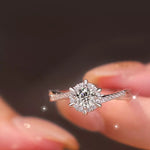 2 Piece Moissanite 925 Sterling Silver Ring