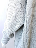 Full Size Chunky Knit Open Front Cardigan Plus Size