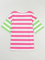Striped Oversized Short Sleeve T-Shirt