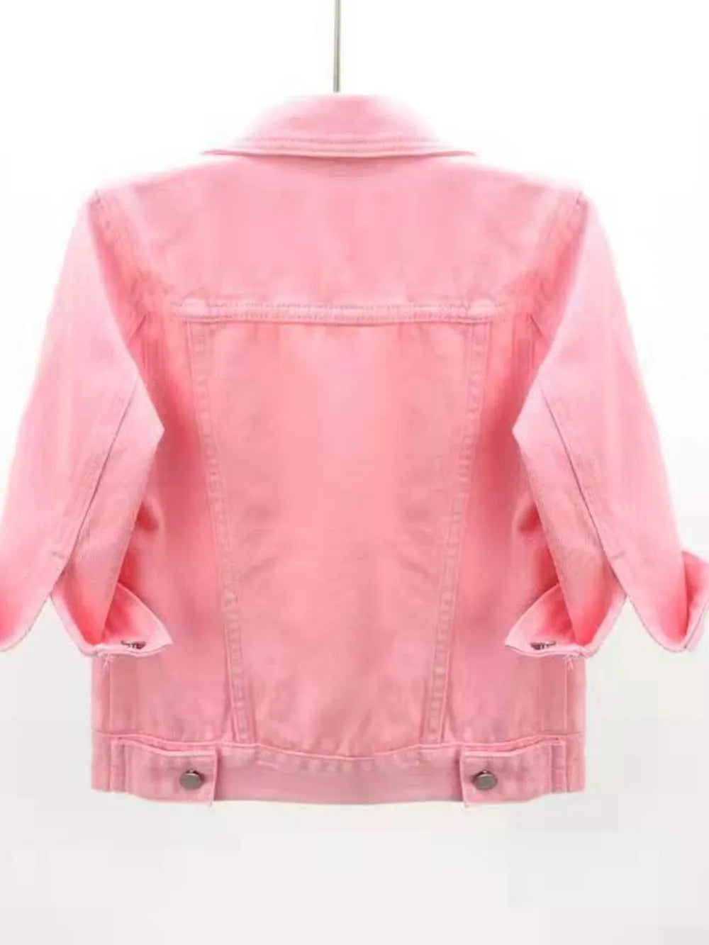 Full Size CroppedDenim Jacket Plus Size