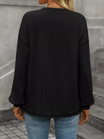 Casual Pocket Detail Long Sleeve T-Shirt