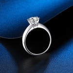 1 Carat Moissanite 925 Sterling Silver Ring