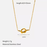 18K Gold-Plated Knot Pendant Necklace