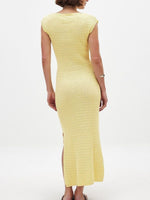Side Slit Sleeveless Midi Knit Dress