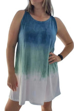 Tie-Dye Sleeveless Mini Tank Dress