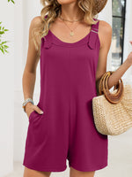 Casual Sleeveless Buckle Strap Romper