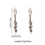 Halloween Skull Chain Drop Earrings