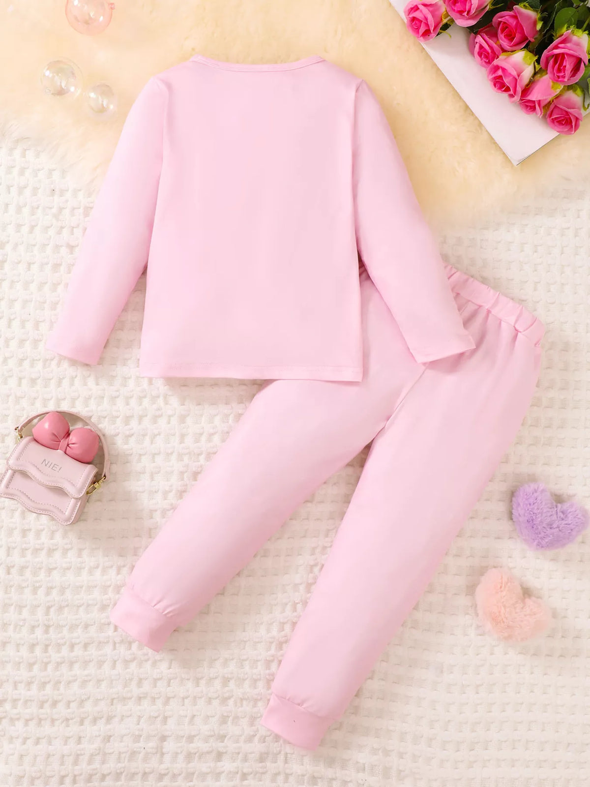 Children's Graphic Long Sleeve Top and Pants Set